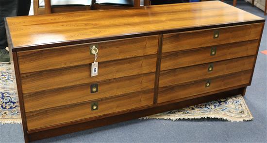 A Robert Heritage for Archie Shine Ltd, a rosewood sideboard fitted eight drawers, CITES certificate No. 578638/03 W.144cm